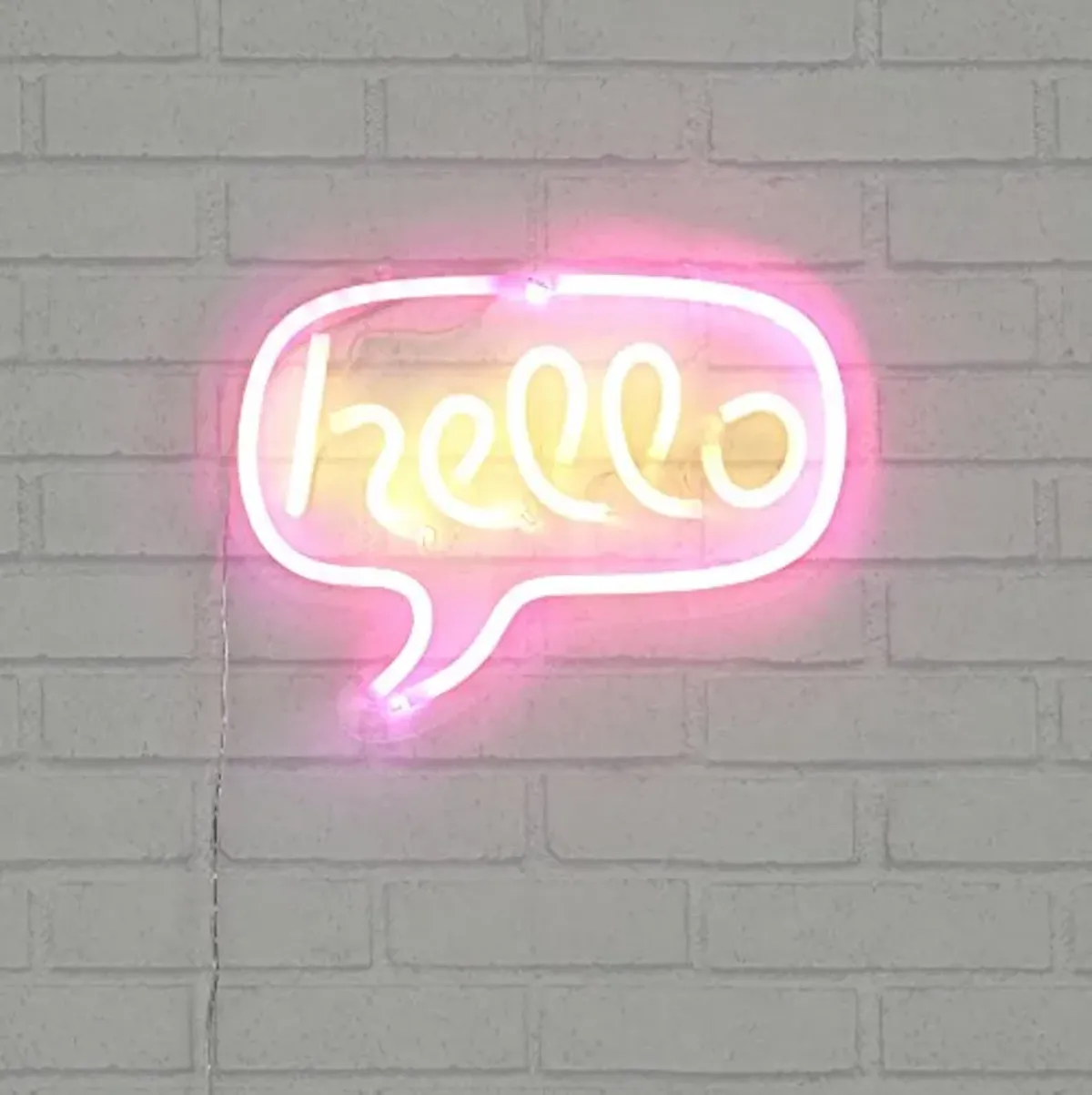 Hello Flex Neon Figural Light