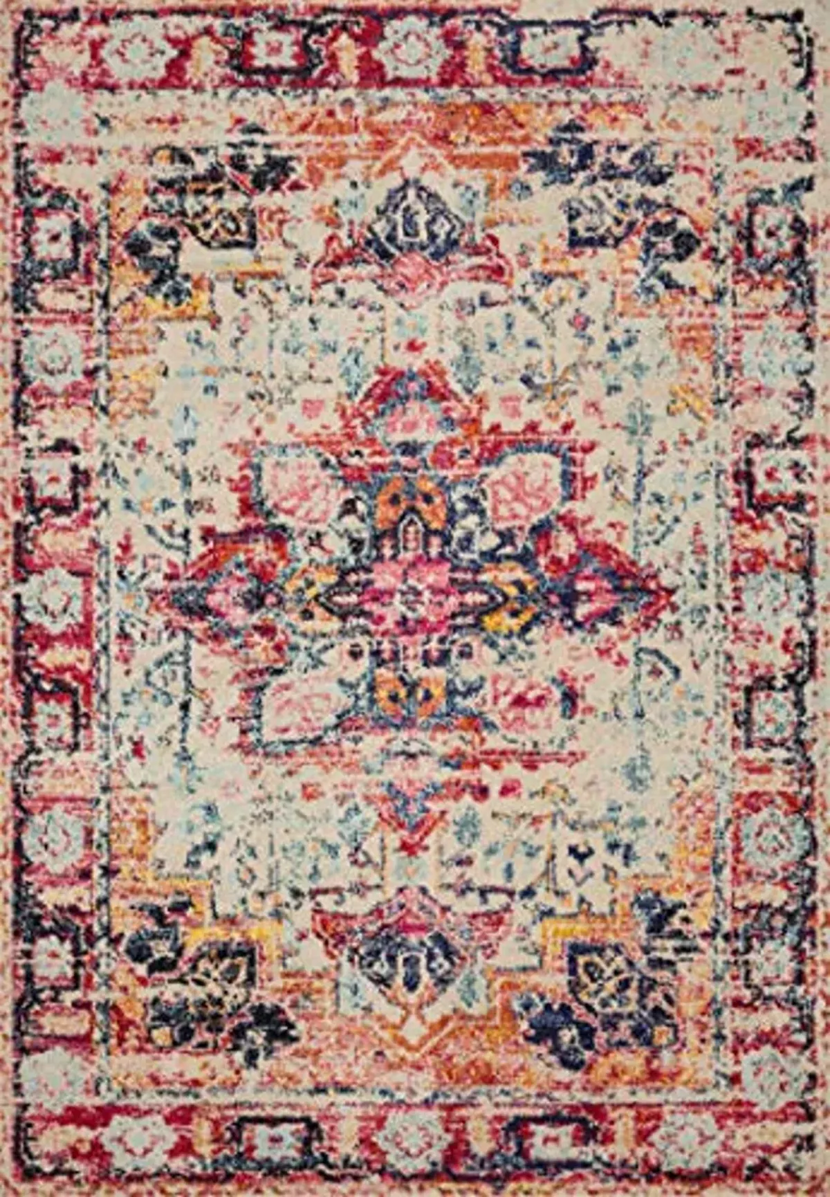 Loloi II Nadia Collection NN-02 Ivory/Fiesta, Transitional 3'-0" x 5'-0" Accent Rug