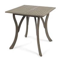 Christopher Knight Home Baia Outdoor Acacia Wood Square Dining Table, Gray