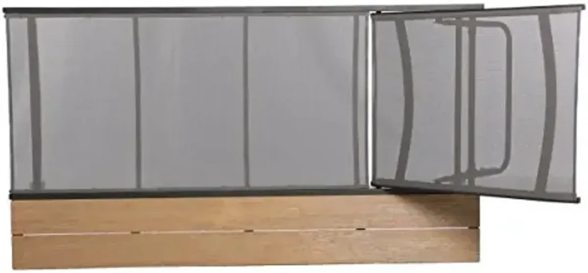 Christopher Knight Home John Outdoor Mesh and Aluminum Chaise Lounge with Side Table, Gray