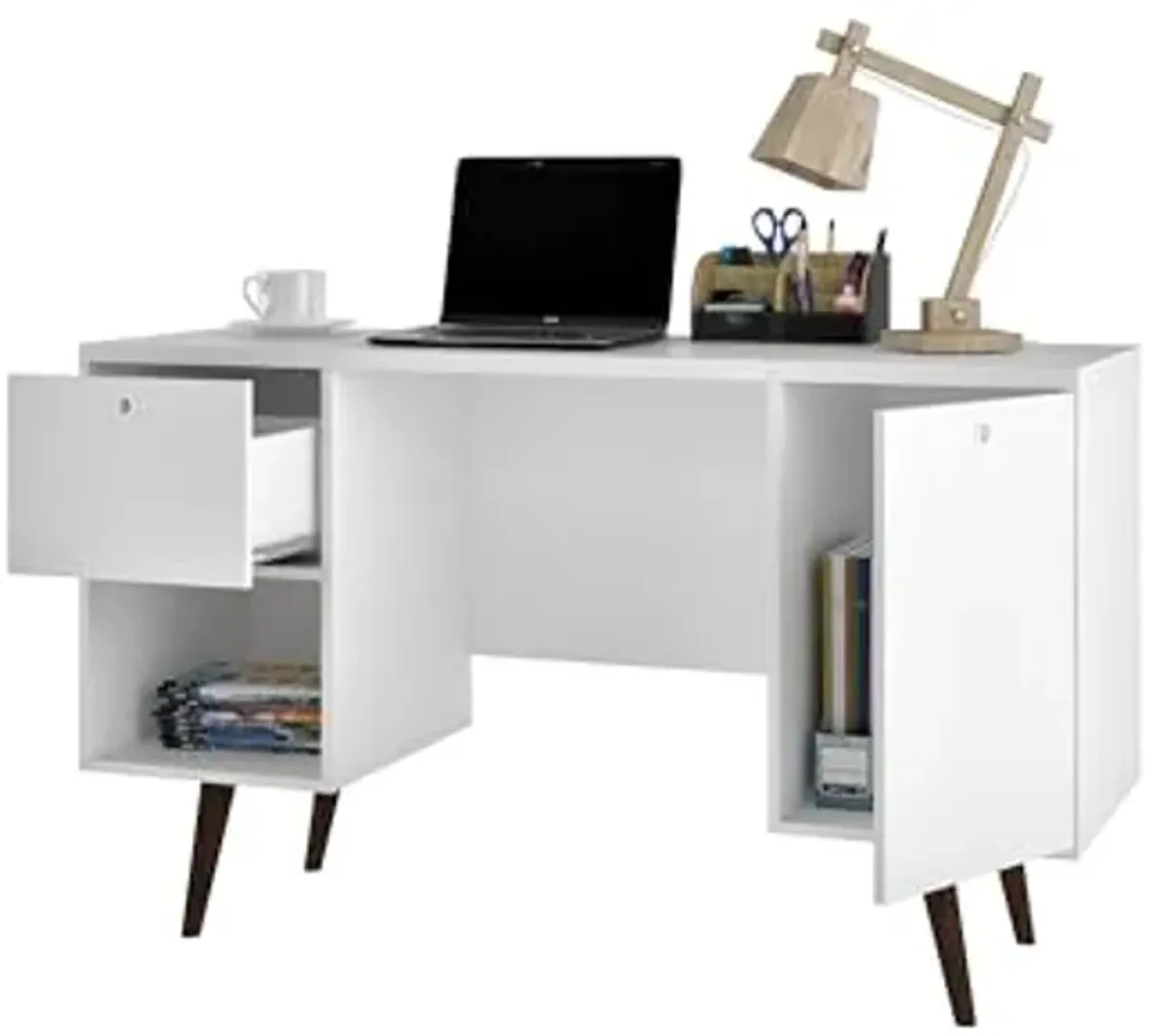 Manhattan Comfort Edgar Office Desk, White