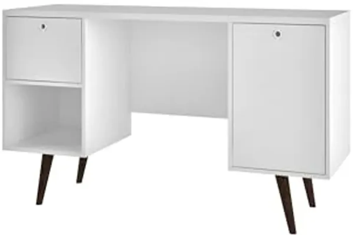 Manhattan Comfort Edgar Office Desk, White