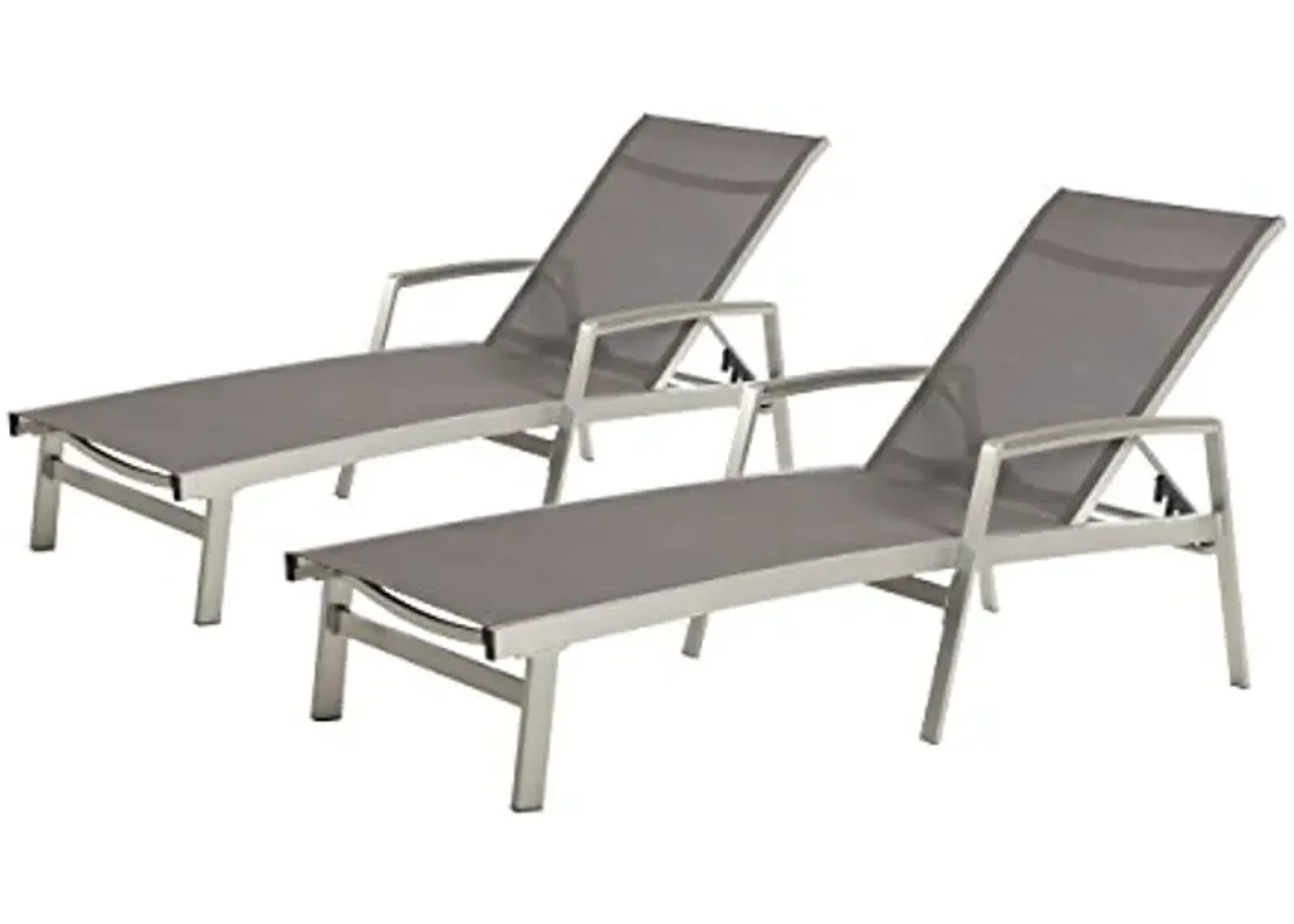 Christopher Knight Home Joy Outdoor Mesh and Aluminum Chaise Lounge (Set of 2), Gray