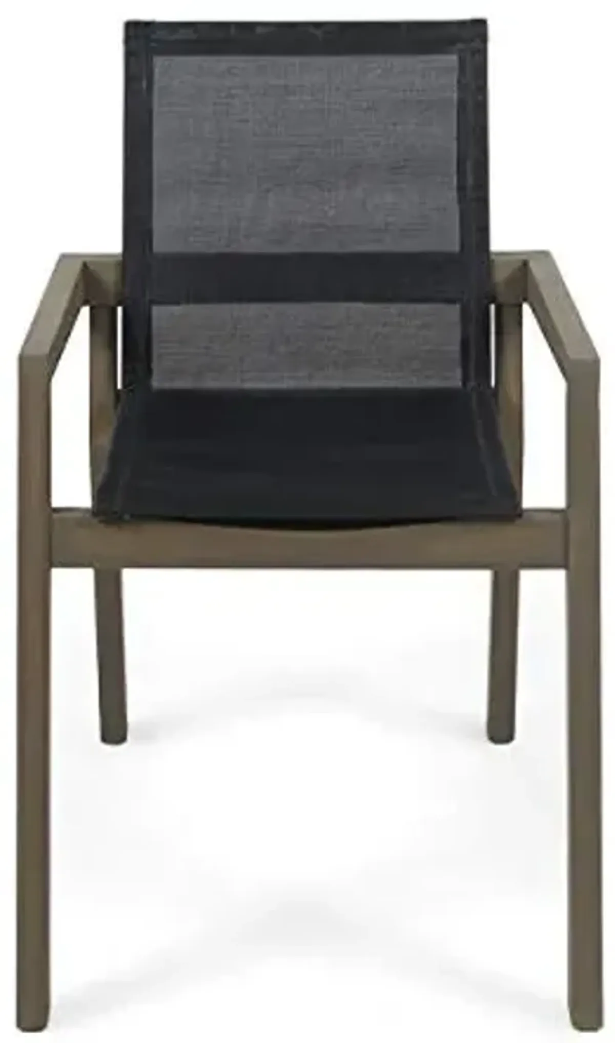 Christopher Knight Home Jimmy Outdoor Acacia Wood and Mesh Dining Chairs (Set of 2), Gray