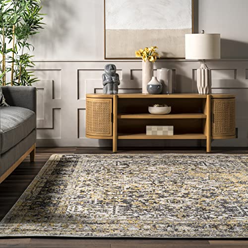 nuLOOM Lilah Medallion Vintage Area Rug, 5' x 7' 5", Gold