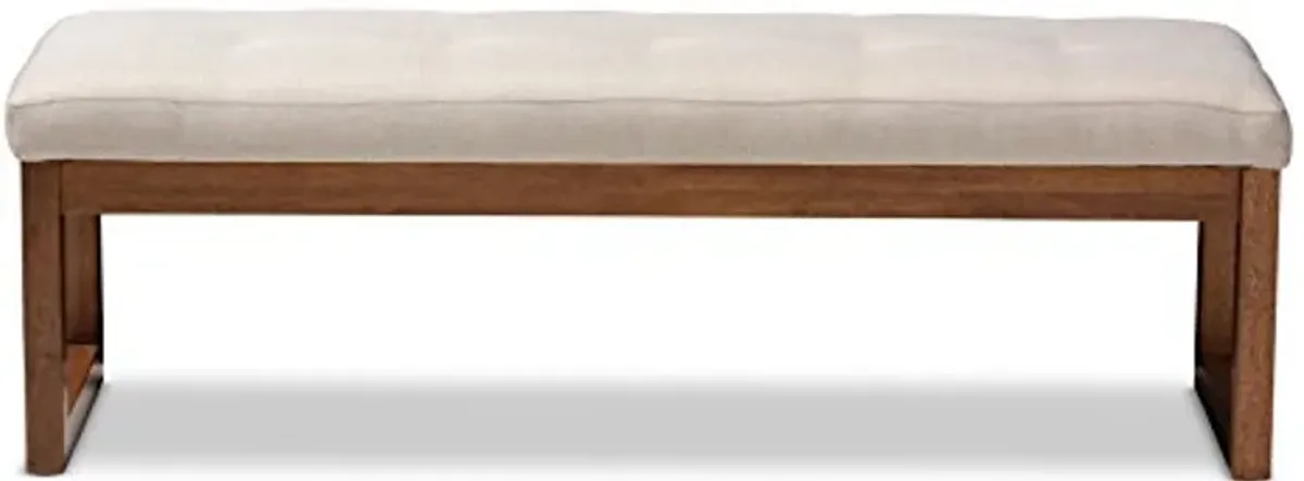 Baxton Studio Rayline Bench, Light Beige