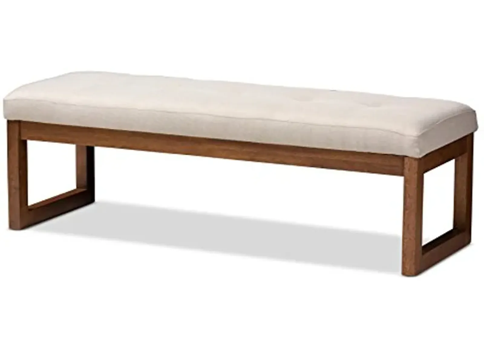 Baxton Studio Rayline Bench, Light Beige