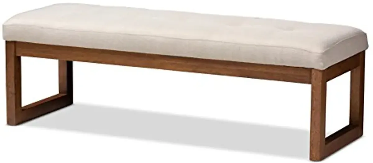 Baxton Studio Rayline Bench, Light Beige