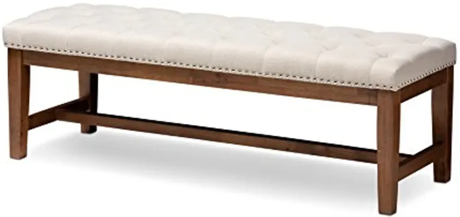 Baxton Studio Louisa Bench, Light Beige