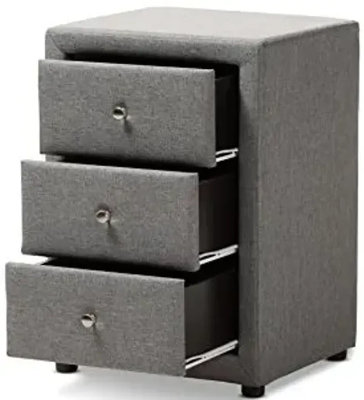 Baxton Studio Vanessa Nightstand, Grey