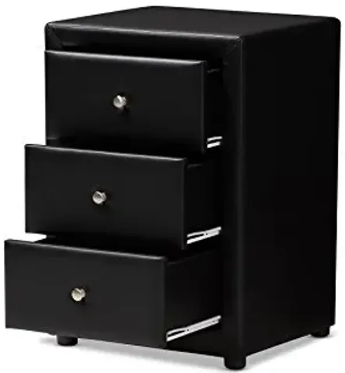 Baxton Studio Vanessa Nightstand, Black