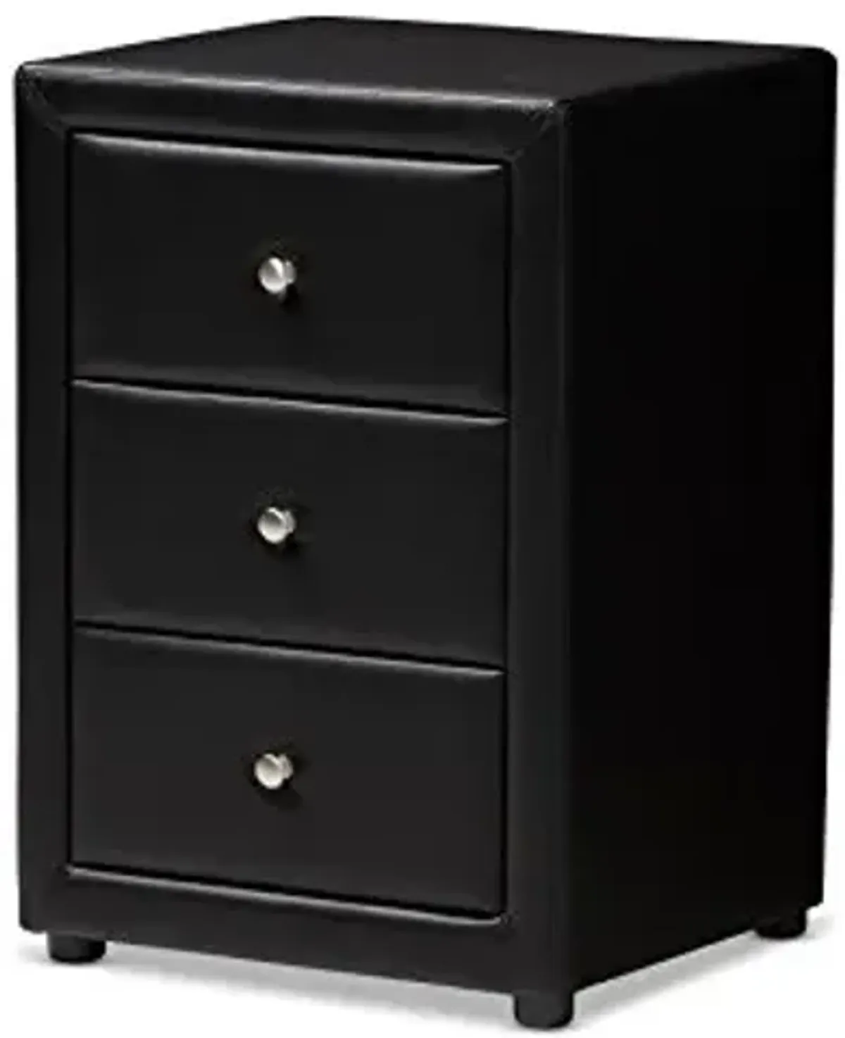 Baxton Studio Vanessa Nightstand, Black