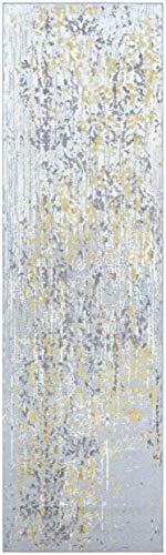 Couristan Calinda Emmett Runner rug 2'3" x 7'6", Gold-Silver-Ivory