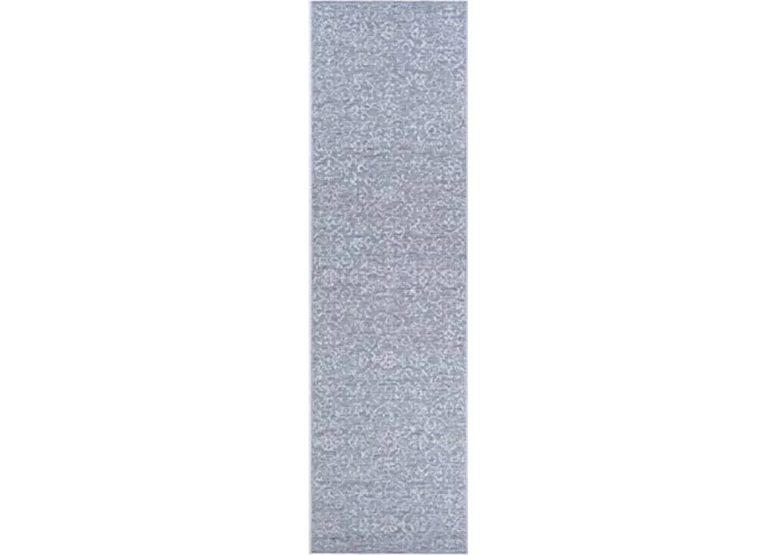 Couristan Monte Carlo Summer Vines Indoor/Outdoor Area Rug, 2'3" x 7'10" Runner, Pewter Gray- Ivory