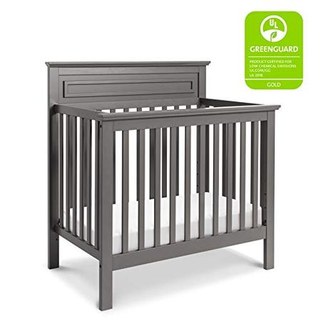 DaVinci Autumn 4-in-1 Convertible Mini Crib in Slate, Greenguard Gold Certified