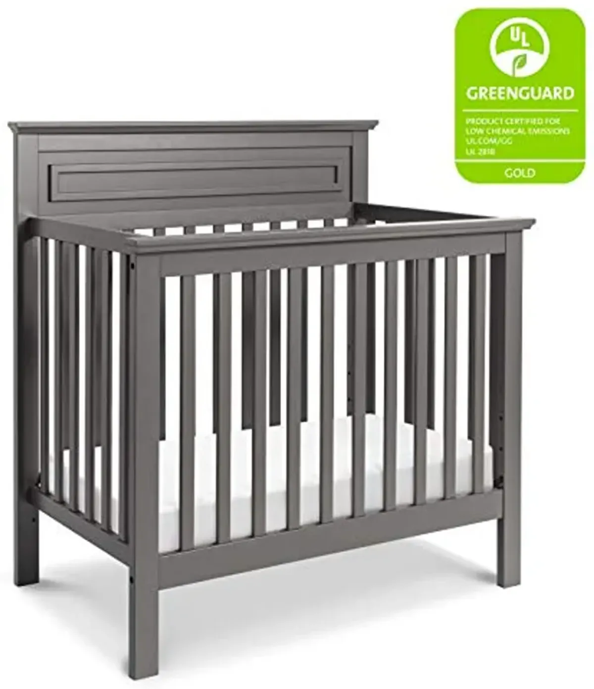 DaVinci Autumn 4-in-1 Convertible Mini Crib in Slate, Greenguard Gold Certified