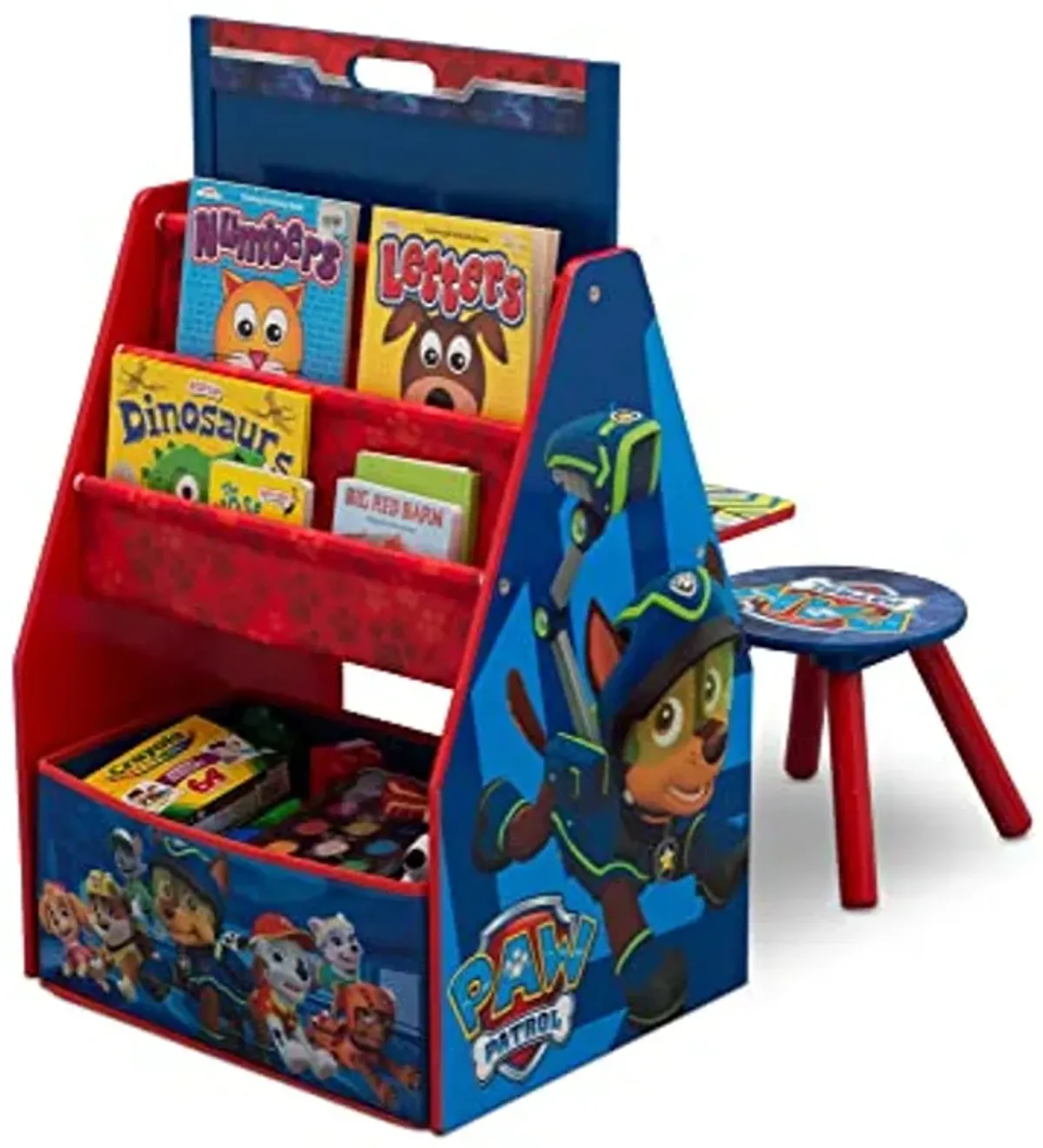 Delta Children Kids Easel and Play Station – Ideal for Arts & Crafts, Homeschooling and More, Nick Jr. PAW Patrol - Greenguard Gold Certified, Drawing