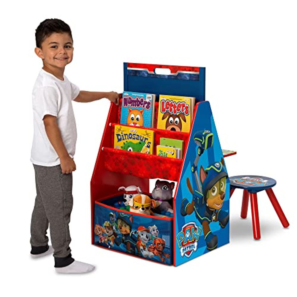 Delta Children Kids Easel and Play Station – Ideal for Arts & Crafts, Homeschooling and More, Nick Jr. PAW Patrol - Greenguard Gold Certified, Drawing