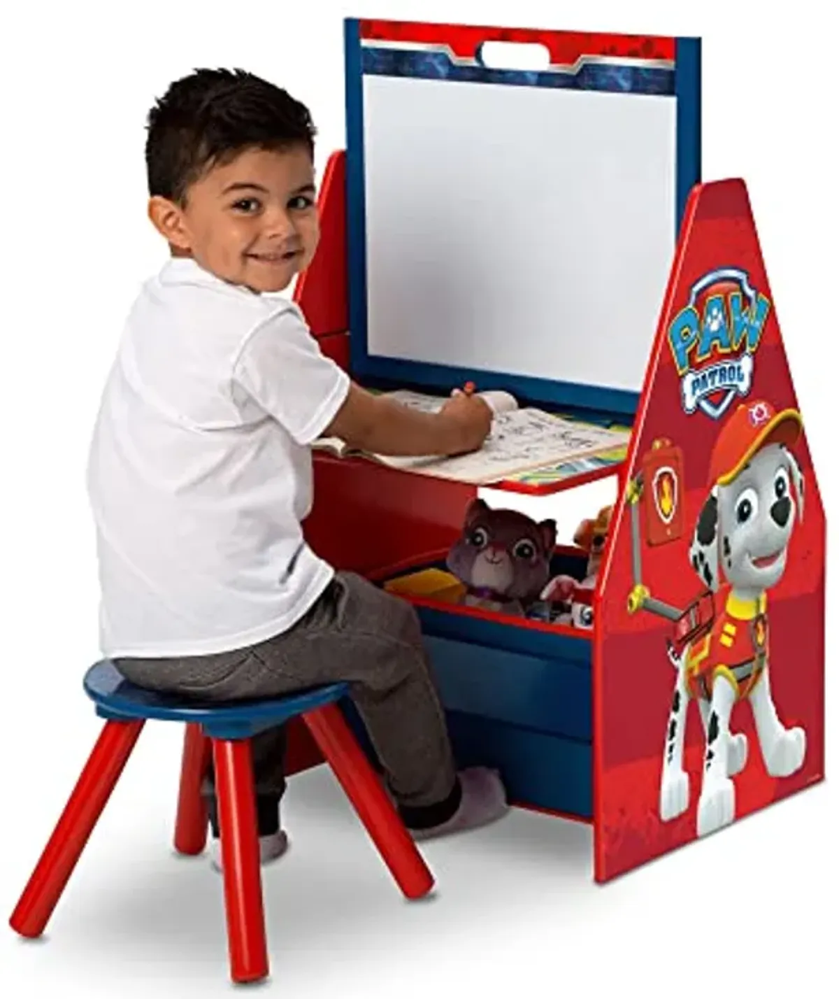 Delta Children Kids Easel and Play Station – Ideal for Arts & Crafts, Homeschooling and More, Nick Jr. PAW Patrol - Greenguard Gold Certified, Drawing