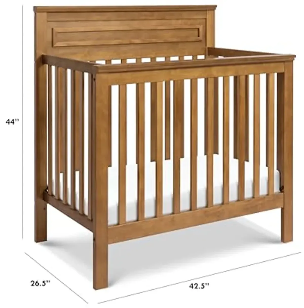 DaVinci Autumn 4-in-1 Convertible Mini Crib in Chestnut, Greenguard Gold Certified