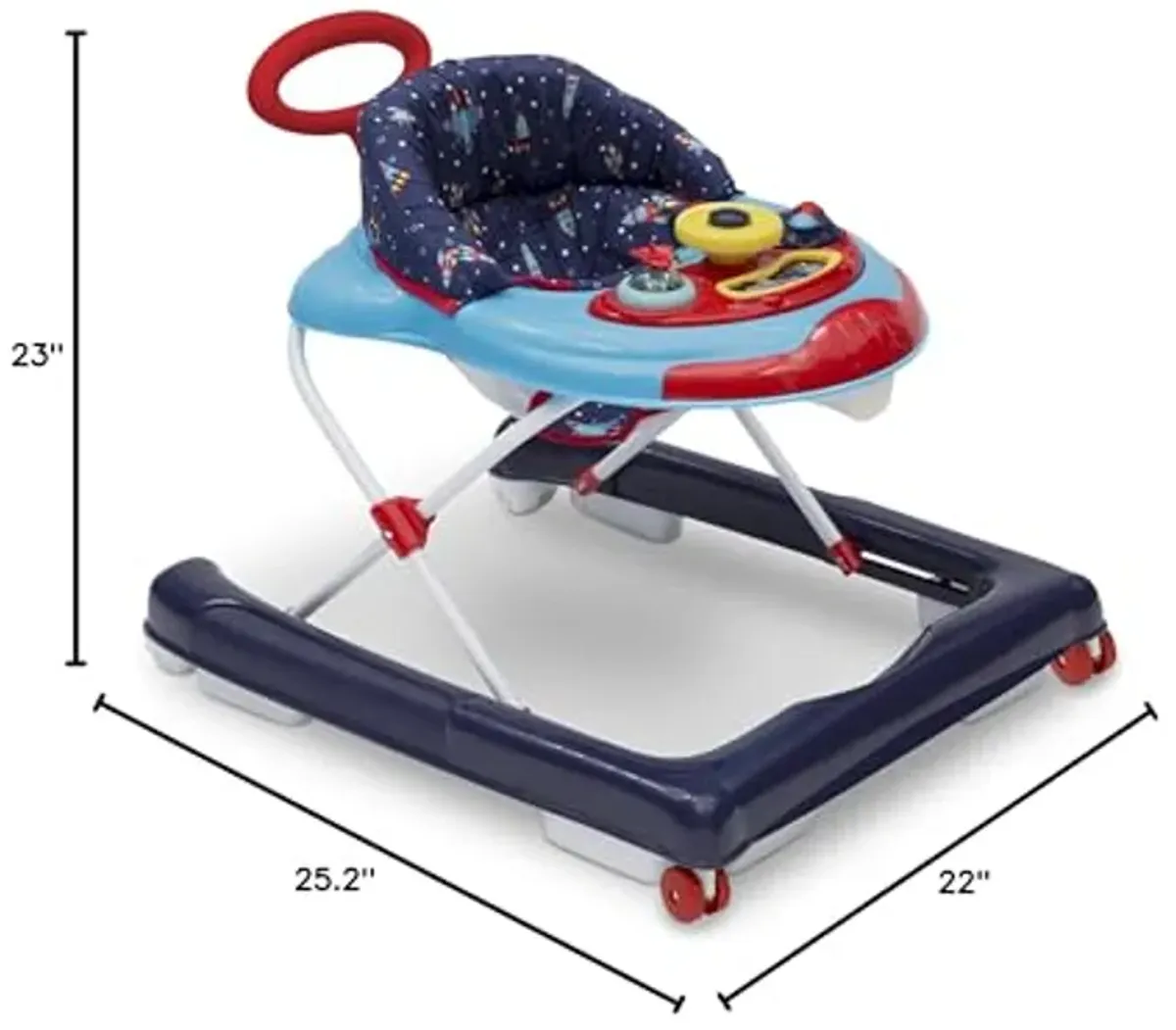 Delta Children First Exploration 2-in-1 Activity Walker, Lift Off