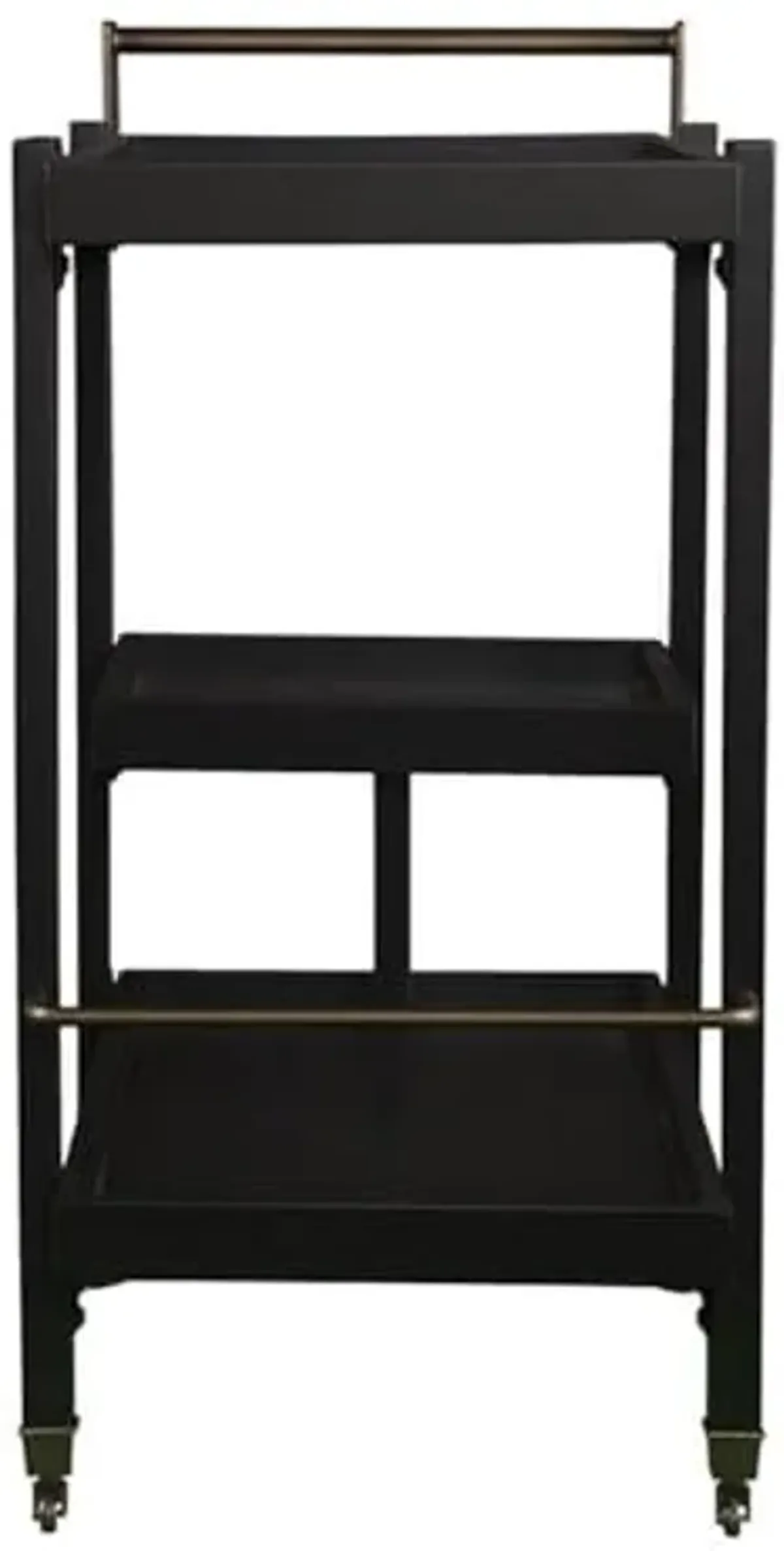 Southern Enterprises Holly and Martin Zhori Mid Century Modern Bar Cart in Black