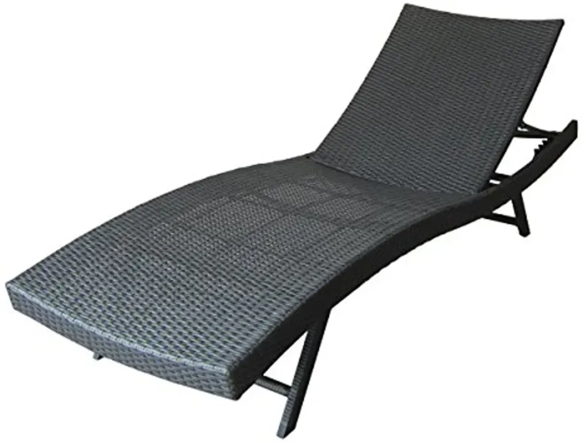 Christopher Knight Home Kauai Outdoor Wicker Chaise Lounge/Grey