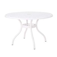 Christopher Knight Home Simon Outdoor Aluminum Round Dining Table, White