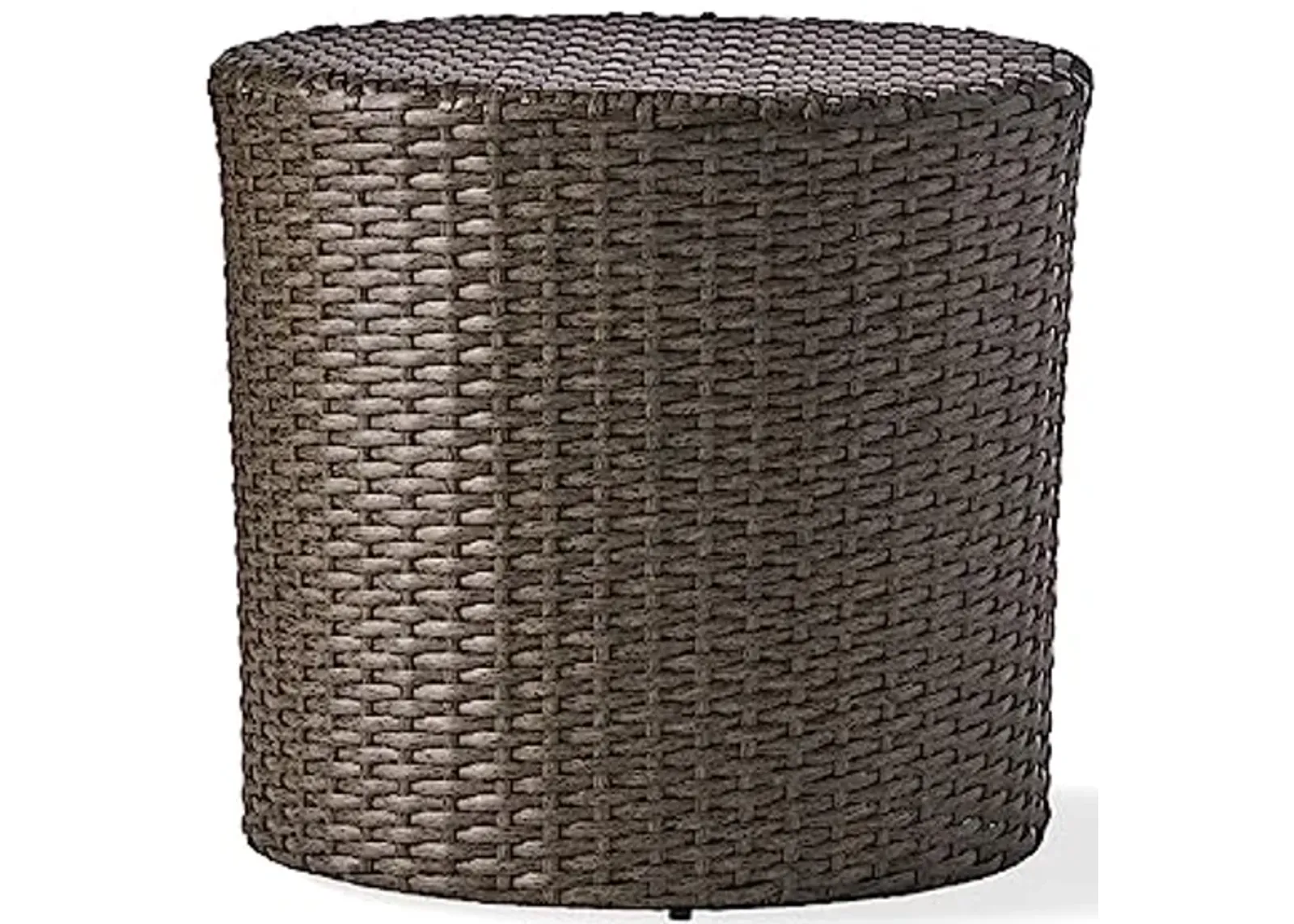 Christopher Knight Home Keaton Wicker Barrel Side Table, Dark Gray