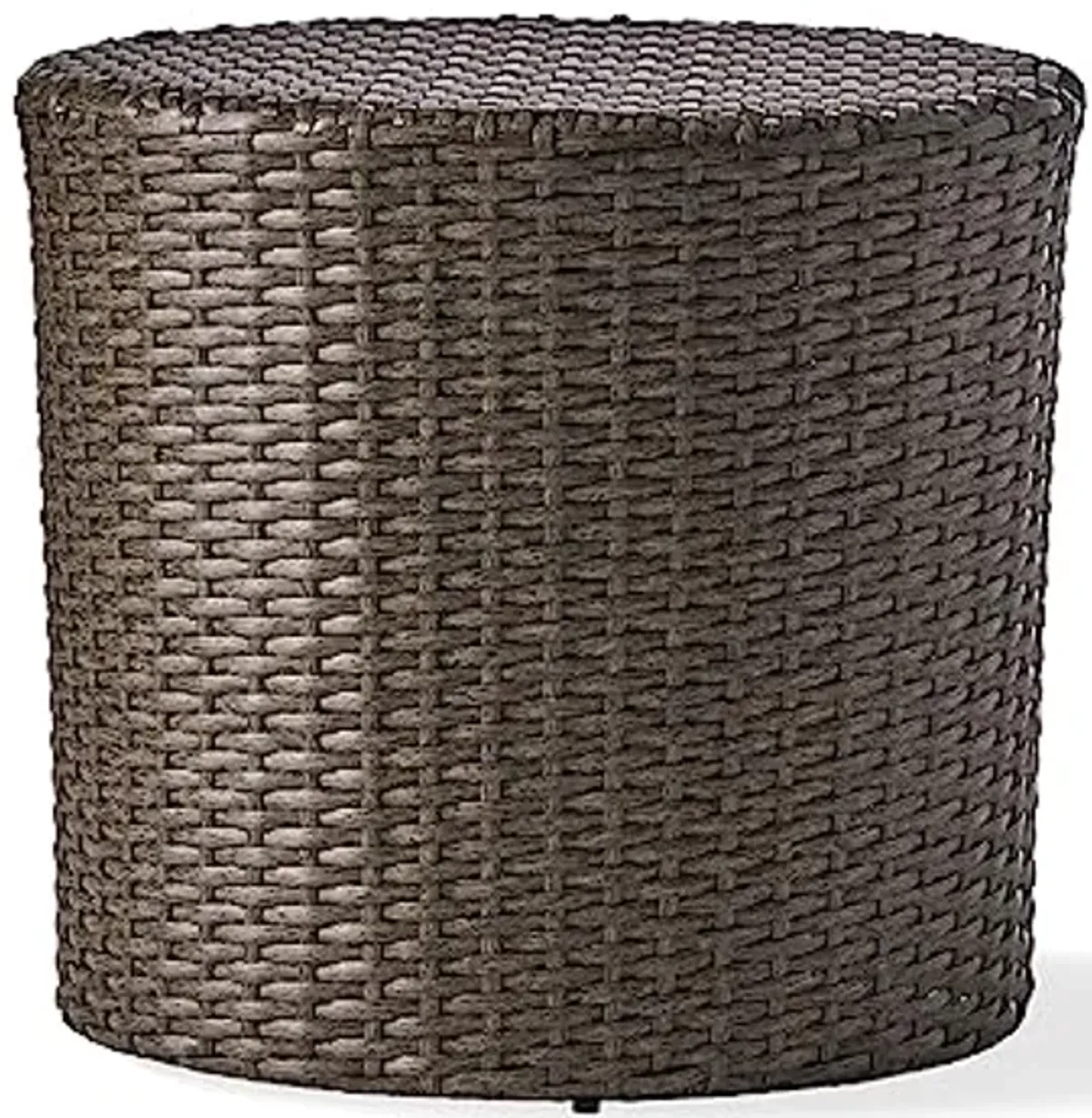 Christopher Knight Home Keaton Wicker Barrel Side Table, Dark Gray