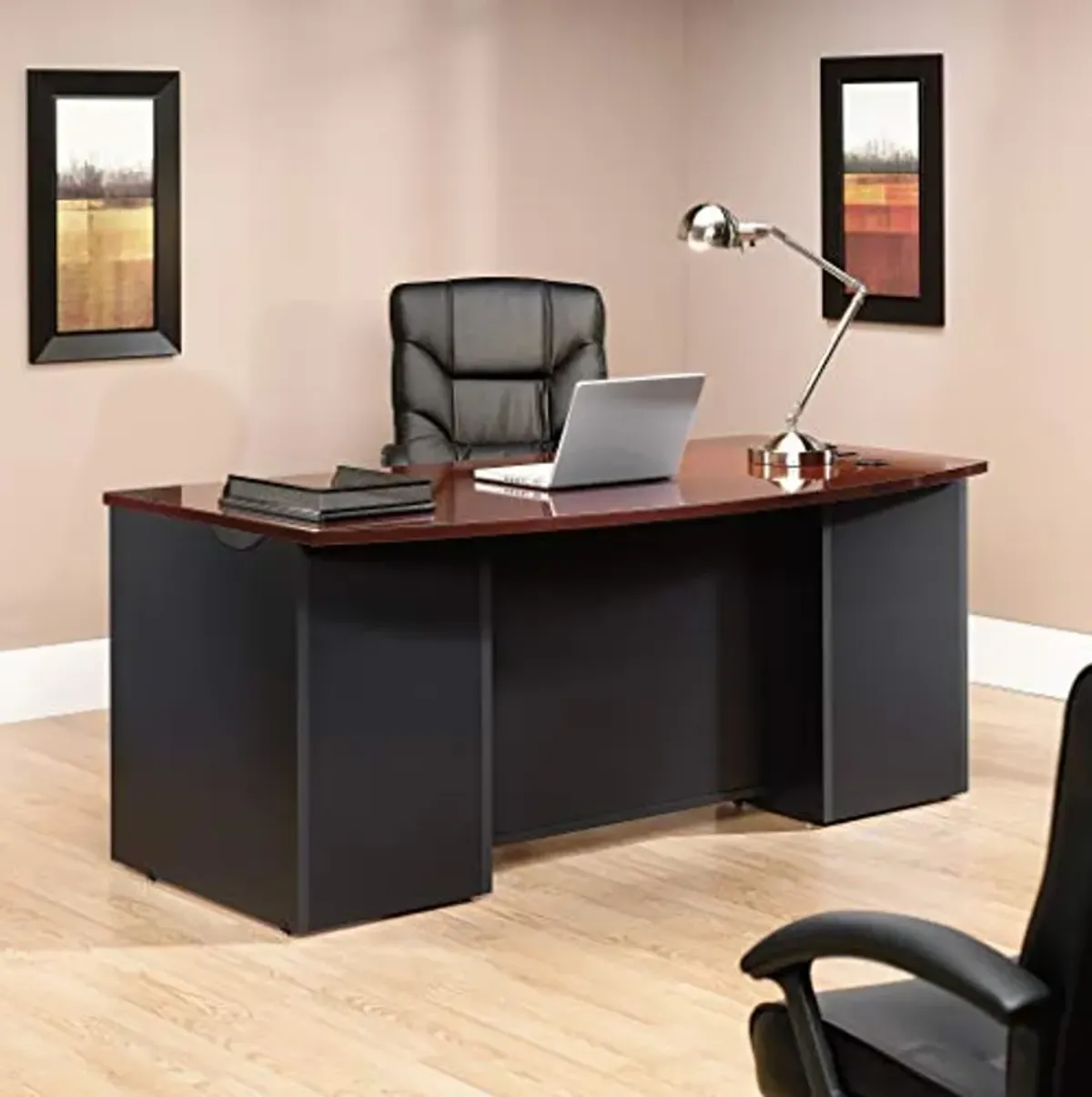 Sauder Via Collection Executive Desk, Classic Cherry finish