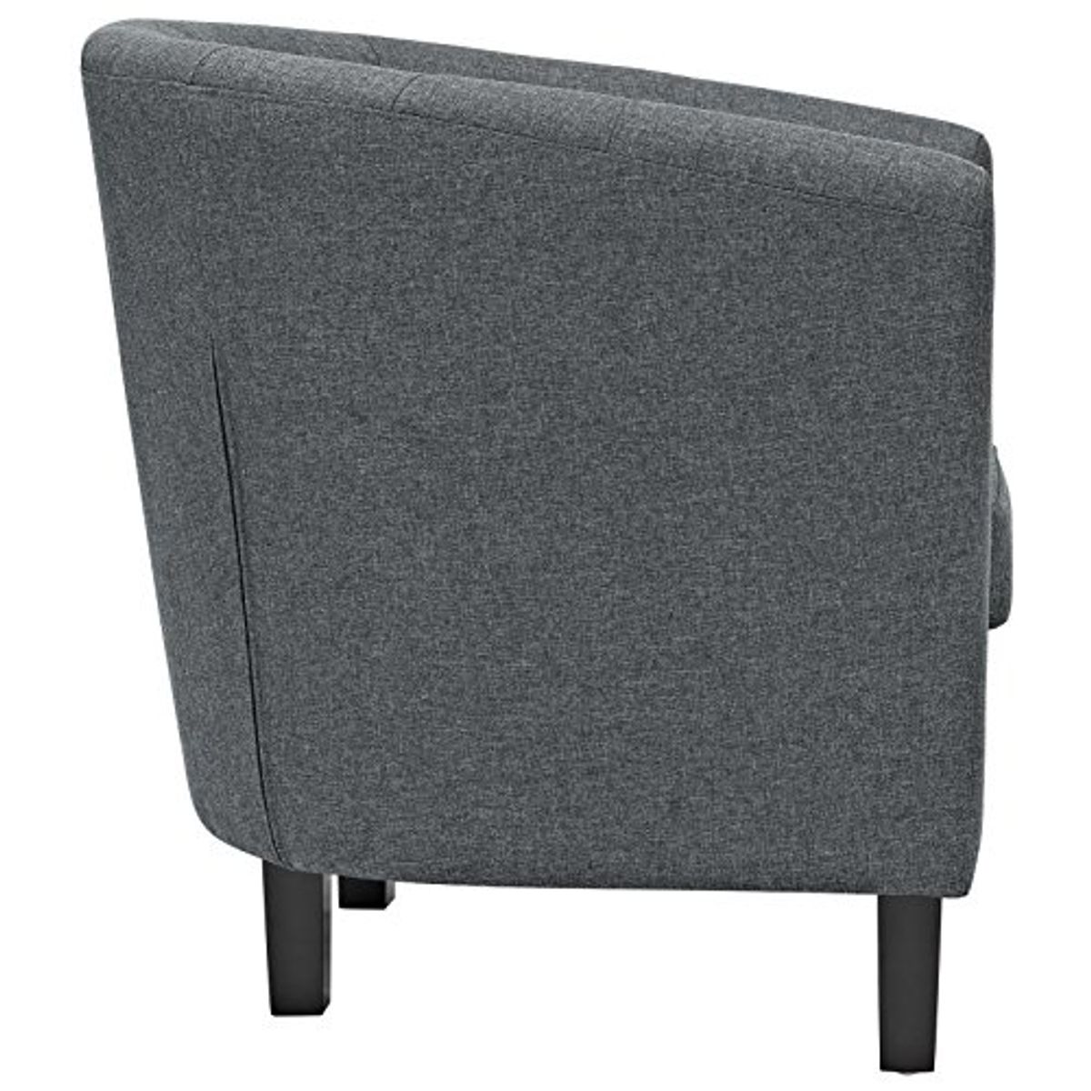 Modway Prospect Upholstered Fabric Contemporary Modern Loveseat and Armchair in Gray