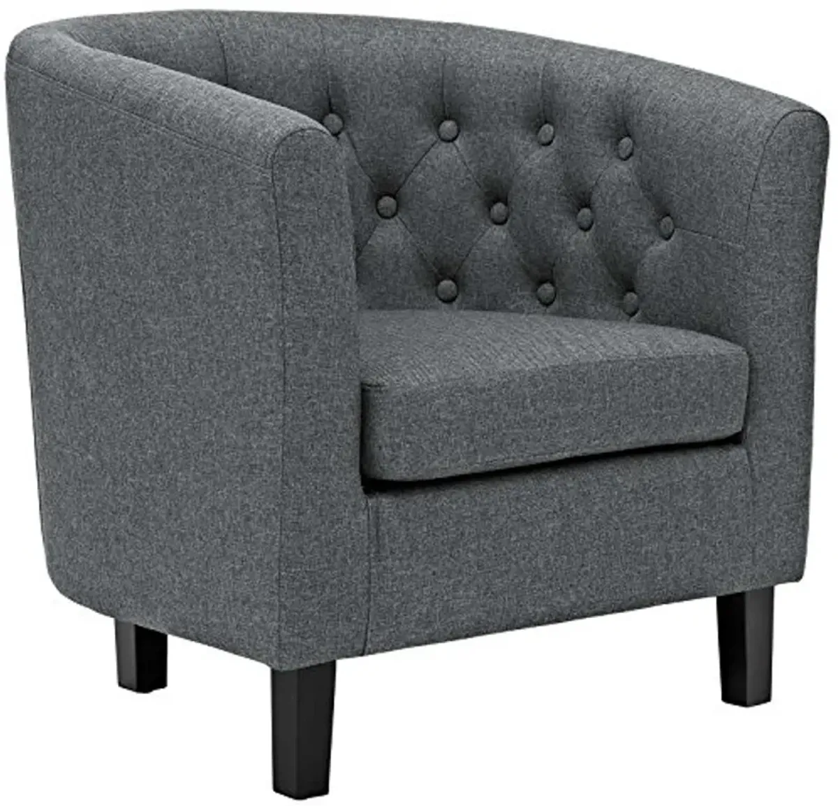 Modway Prospect Upholstered Fabric Contemporary Modern Loveseat and Armchair in Gray