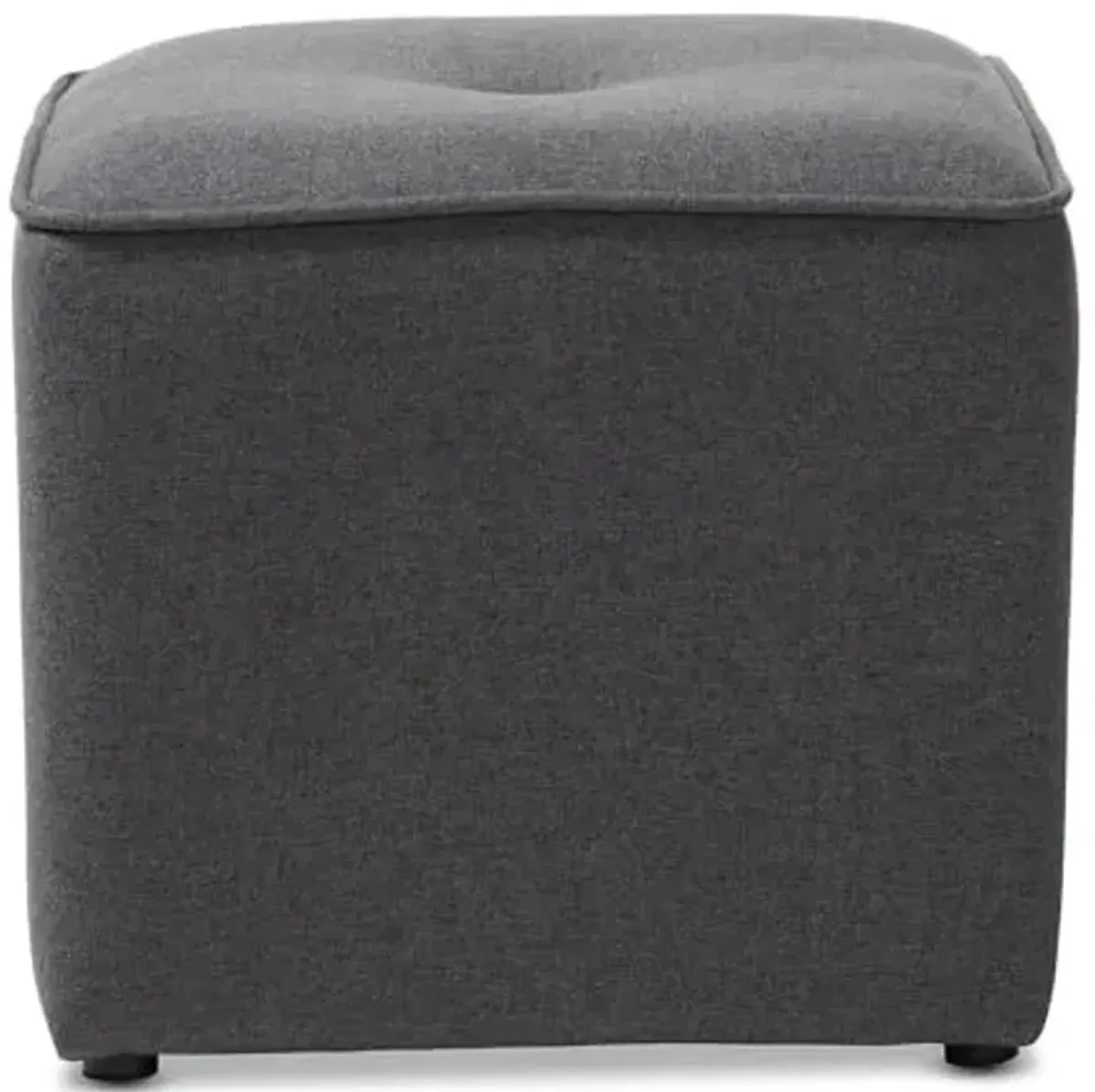 Baxton Studio Corinne Fabric Ottoman, Grey