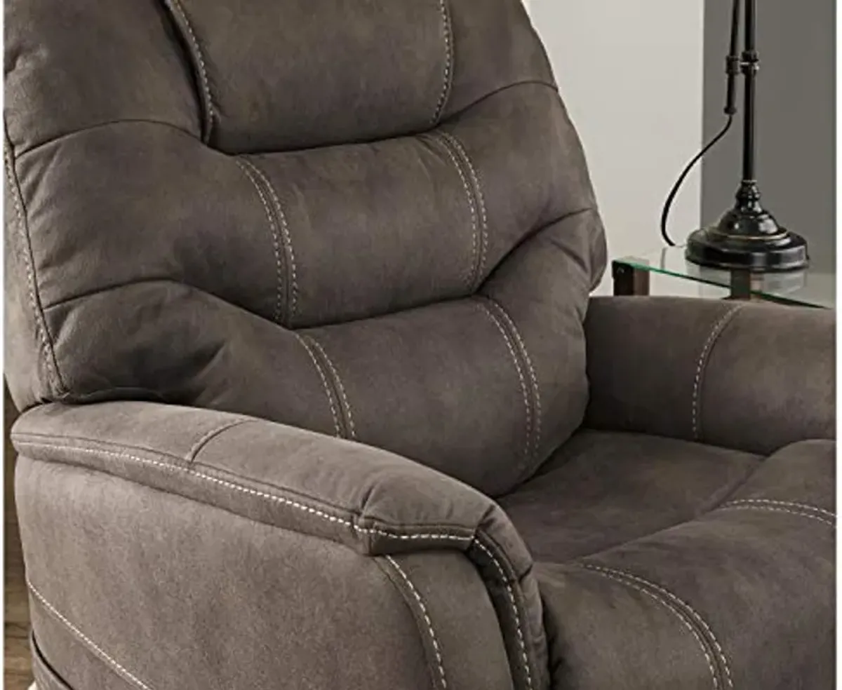 Signature Design by Ashley Ballister Contemporary Power Lift Recliner, Brown