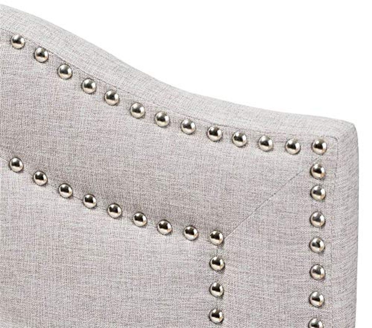 Baxton Studio Edith Modern and Contemporary Greyish Beige Fabric King Size Headboard Beige/King//Contemporary/Fabric Polyester 100%"/LVL/Foam