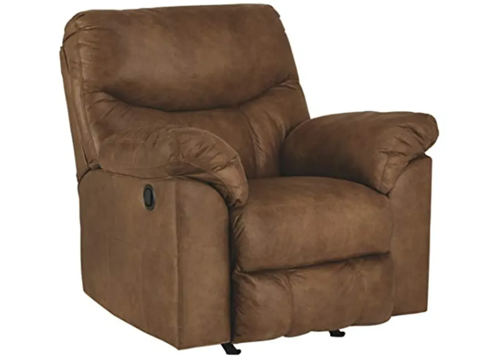 Signature Design by Ashley Boxberg Oversized Faux Leather Manual Pull Tab Rocker Recliner, Brown