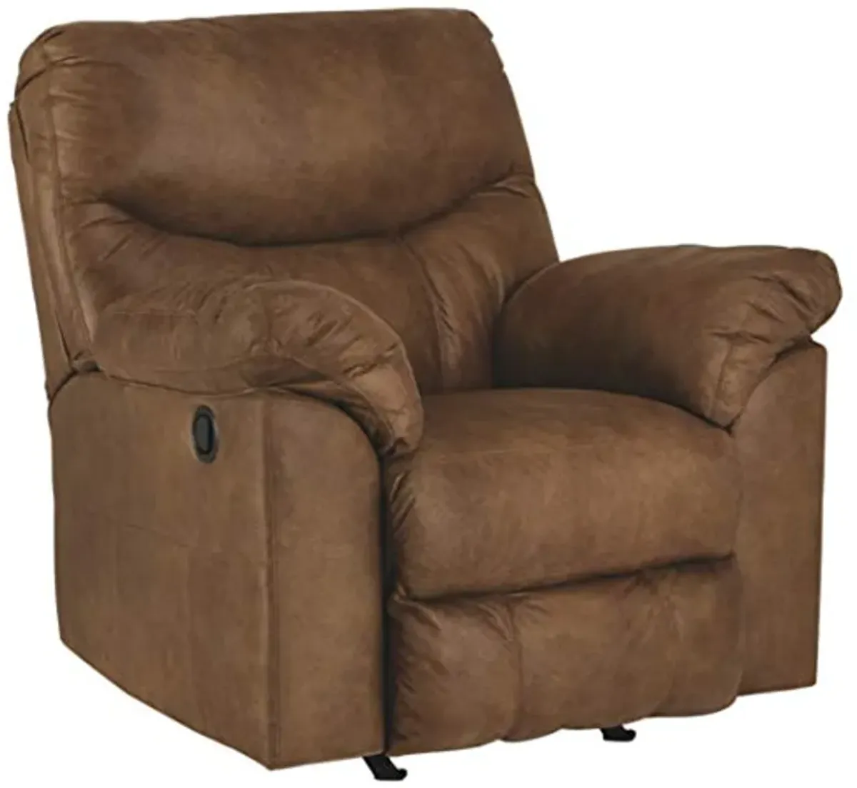 Signature Design by Ashley Boxberg Oversized Faux Leather Manual Pull Tab Rocker Recliner, Brown