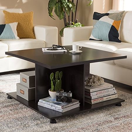 Baxton Studio Cladine Modern and Contemporary Wenge Brown Finished Coffee Table