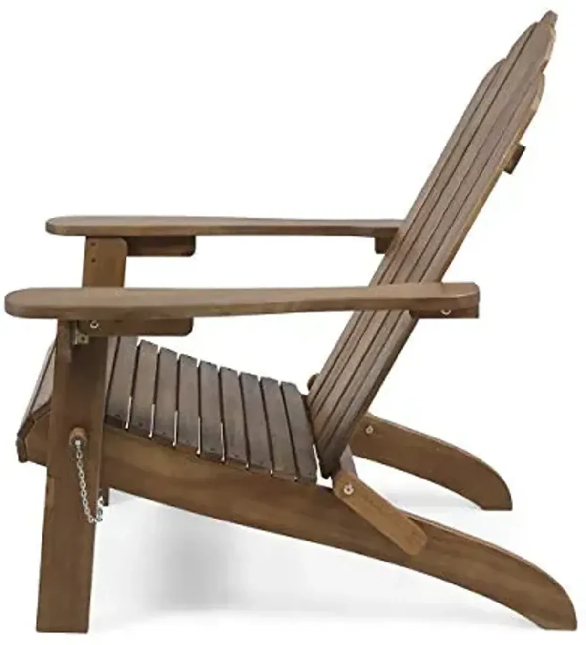 Christopher Knight Home Cara Outdoor Foldable Acacia Wood Adirondack Chair, Dark Brown Finish