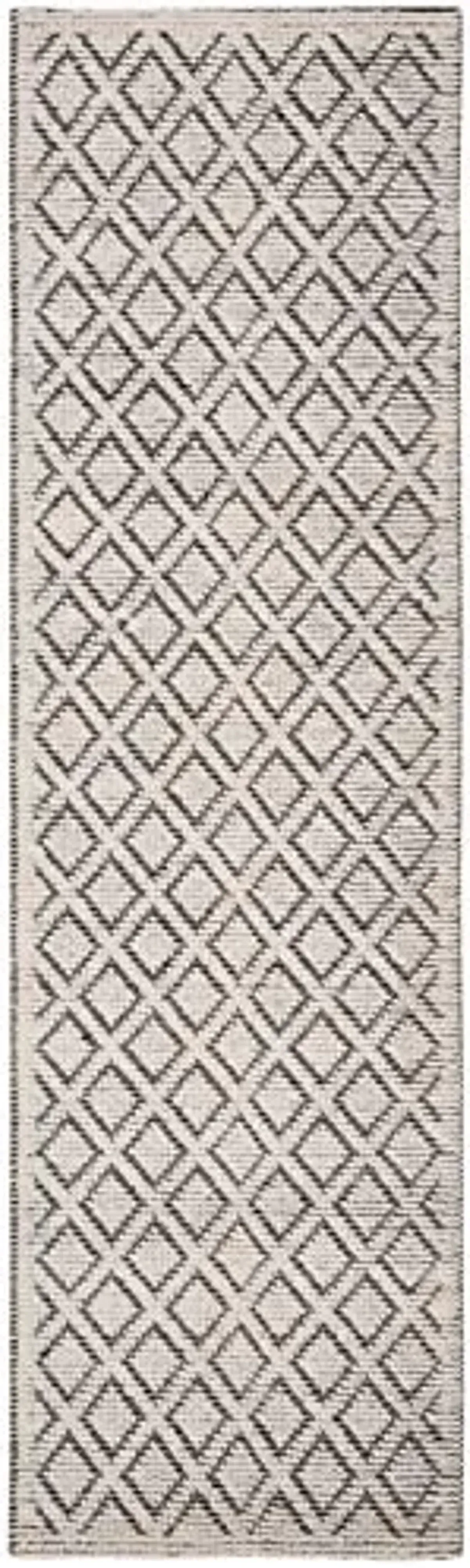 SAFAVIEH Vermont Collection Runner Rug - 2'3" x 8', Ivory & Black, Handmade Wool, Ideal for High Traffic Areas in Living Room, Bedroom (VRM304Z)
