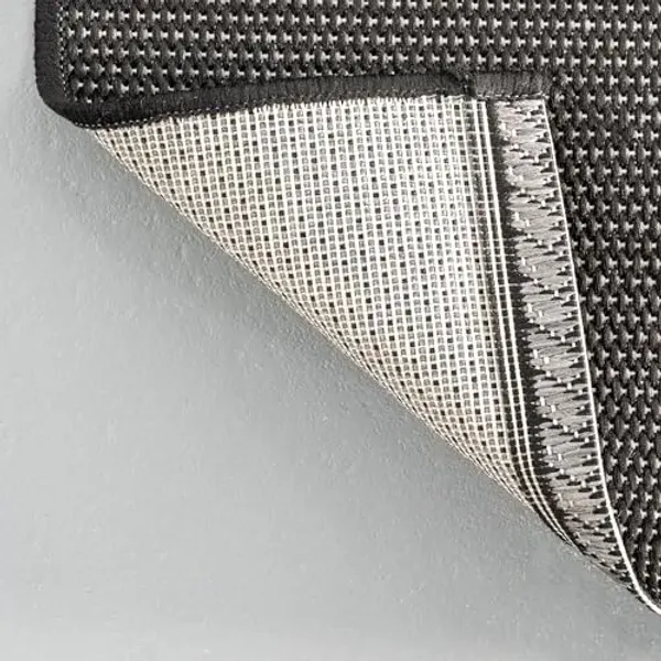 nuLOOM 8'6" x 13' Outdoor Performance Area Rug, OEKO-TEX Certified, Weather Resistant, High Traffic, Patio, Balcony, Outside, Alaina Black