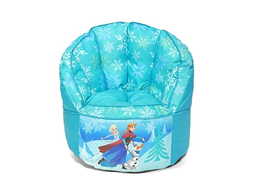 Idea Nuova Disney Frozen Toddler Bean Bag Sofa Chair, Aqua, Large