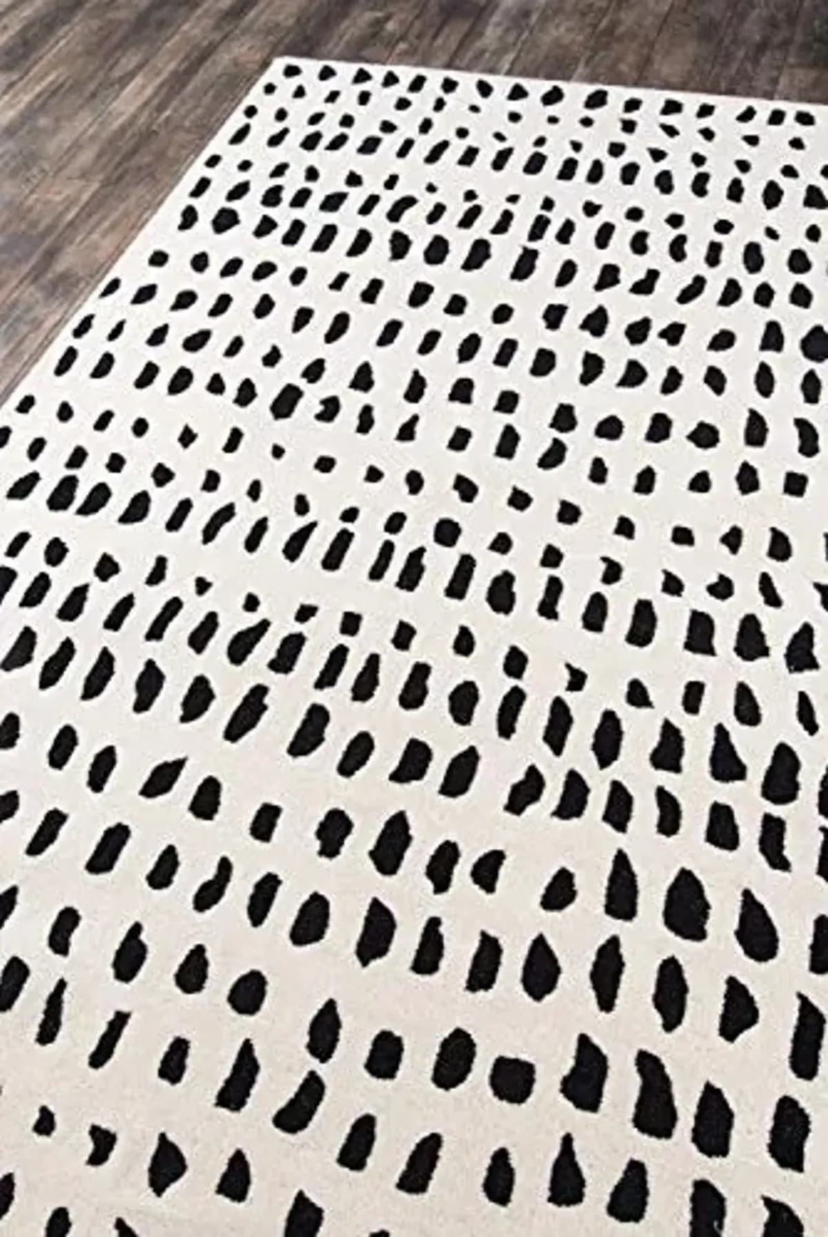 NOVOGRATZ BY MOMENI Delmar Boho Dots Wool Area Rug, 2'3" x 8'0" Runner, Ivory