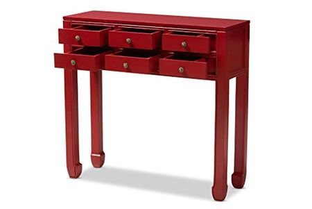 Baxton Studio Framboise Console Table, Red