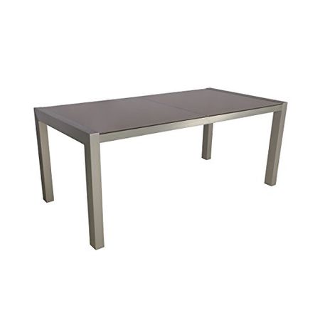Christopher Knight Home Borg Outdoor Tempered Glass Dining Table with Aluminum Frame, Silver