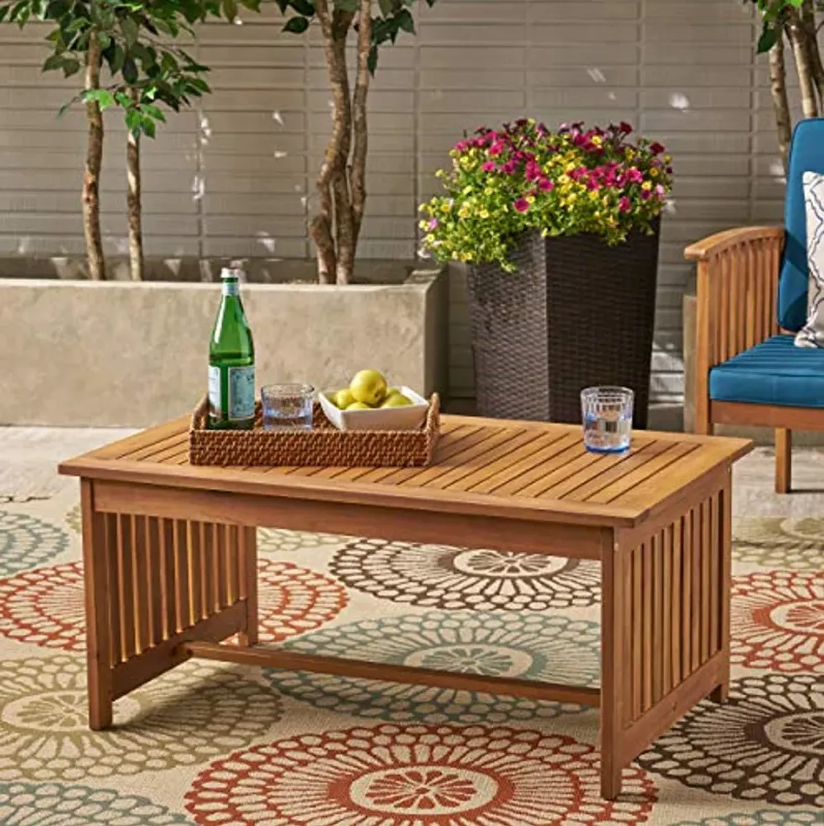 Christopher Knight Home Grace Outdoor Acacia Wood Coffee Table, Brown Patina Finish