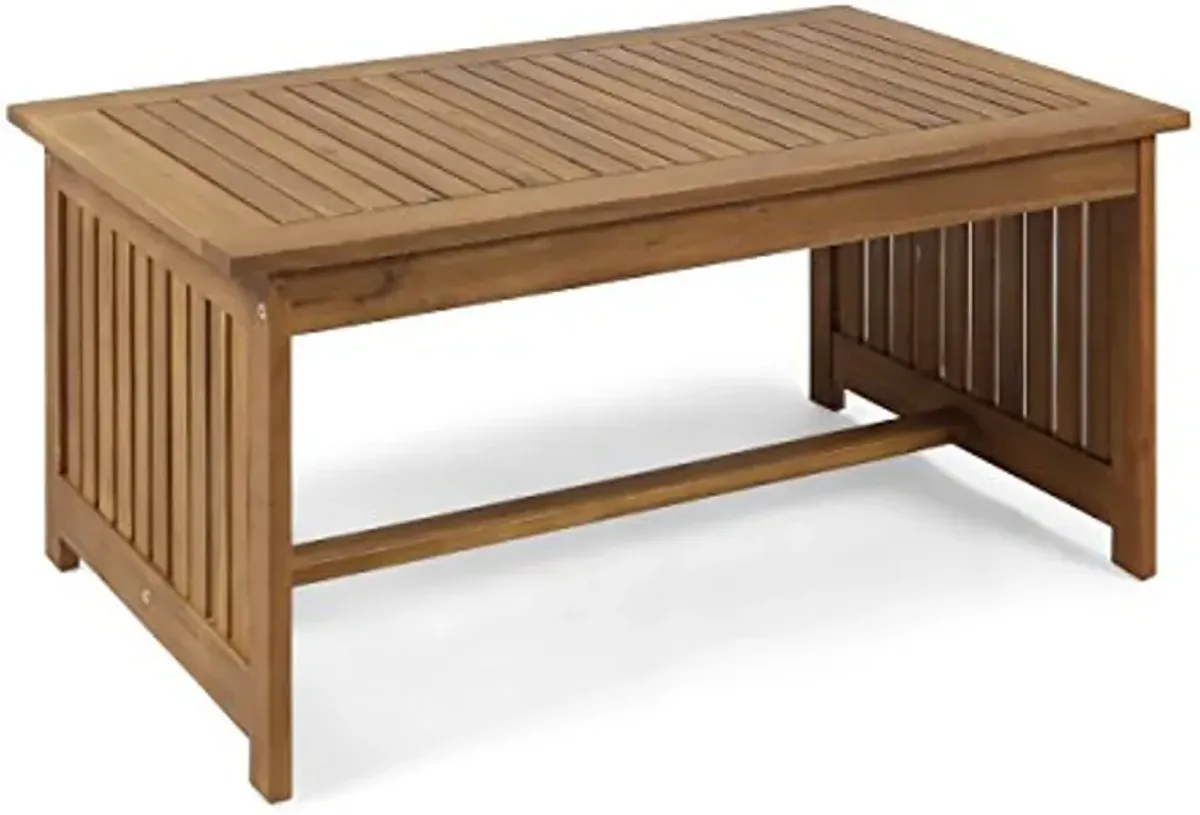 Christopher Knight Home Grace Outdoor Acacia Wood Coffee Table, Brown Patina Finish