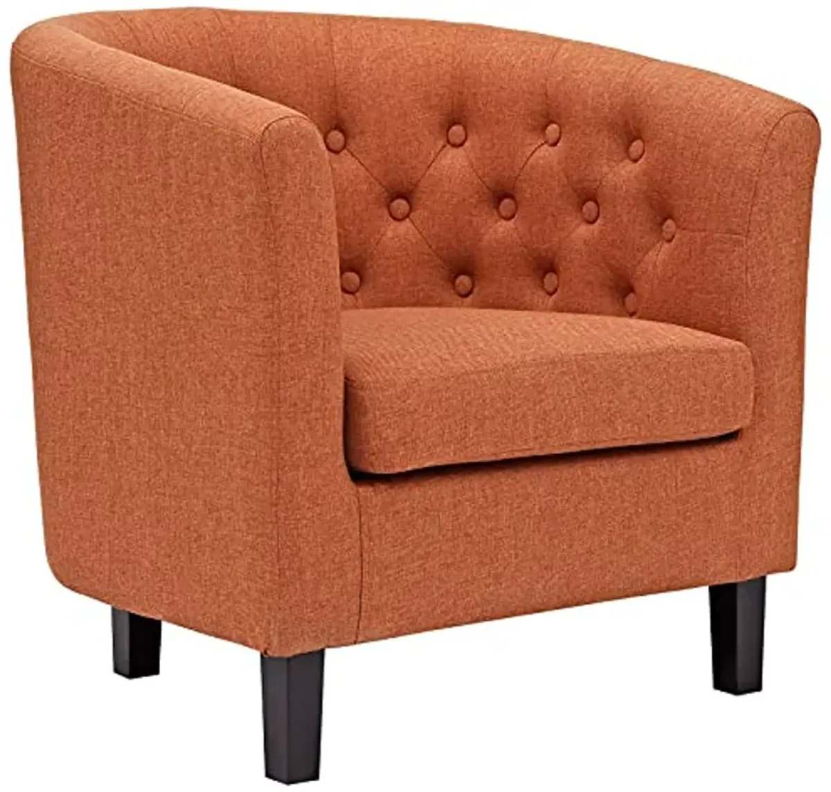 Modway Prospect Upholstered Fabric Contemporary Modern Two Armchairs in Orange