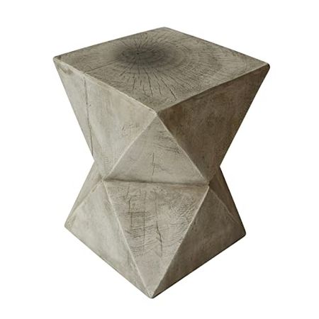 Christopher Knight Home Lux Outdoor Weight Concrete Side Table, Light Gray
